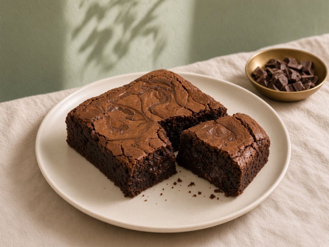 Brownie — cracked top, fudgy middle
