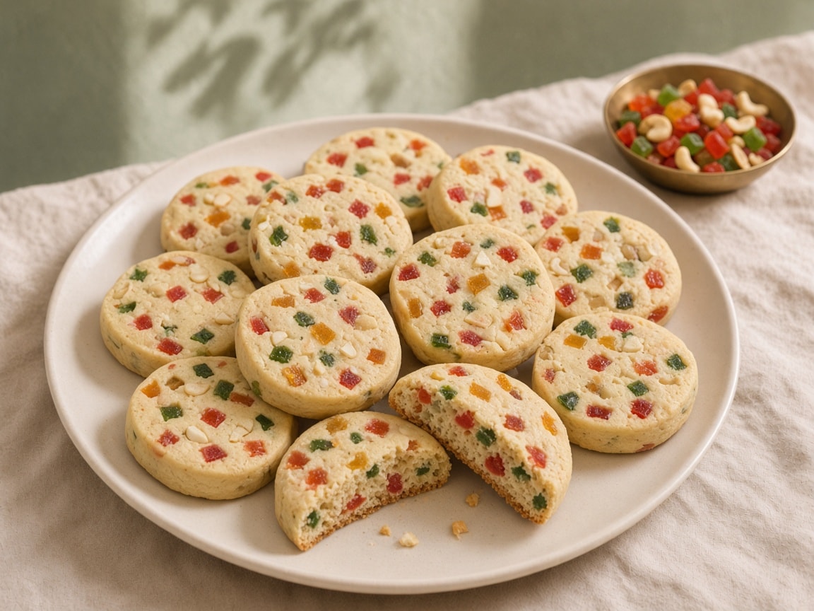 Tutti Frutti Cookies on the plate